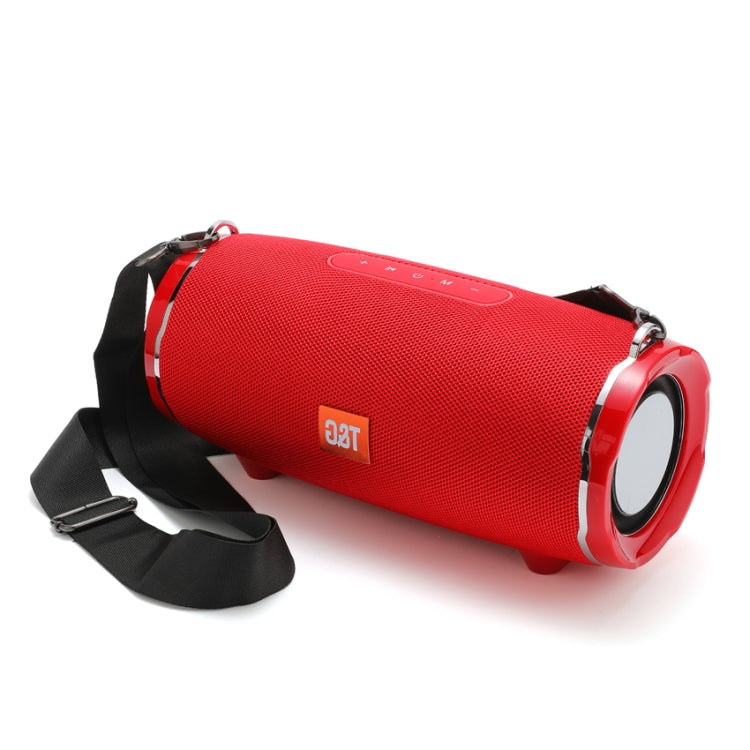 T&G TG187 Portable Waterproof Wireless Bass Surround Bluetooth Speaker with Shoulder Strap, Support FM / TF  Card(Red) - Desktop Speaker by T&G | Online Shopping South Africa | PMC Jewellery | Buy Now Pay Later Mobicred