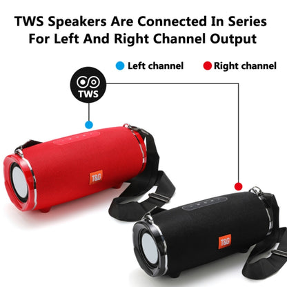 T&G TG187 Portable Waterproof Wireless Bass Surround Bluetooth Speaker with Shoulder Strap, Support FM / TF  Card(Red) - Desktop Speaker by T&G | Online Shopping South Africa | PMC Jewellery | Buy Now Pay Later Mobicred