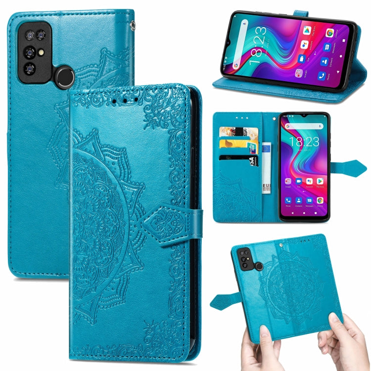 For Doogee X96 Pro Mandala Flower Embossed Horizontal Flip Leather Case with Holder & Three Card Slots & Wallet & Lanyard(Blue) - More Brand by PMC Jewellery | Online Shopping South Africa | PMC Jewellery | Buy Now Pay Later Mobicred