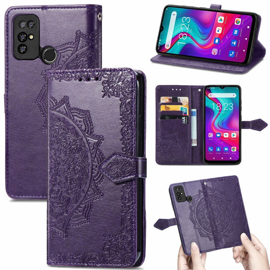 For Doogee X96 Pro Mandala Flower Embossed Horizontal Flip Leather Case with Holder & Three Card Slots & Wallet & Lanyard(Purple) - More Brand by PMC Jewellery | Online Shopping South Africa | PMC Jewellery | Buy Now Pay Later Mobicred