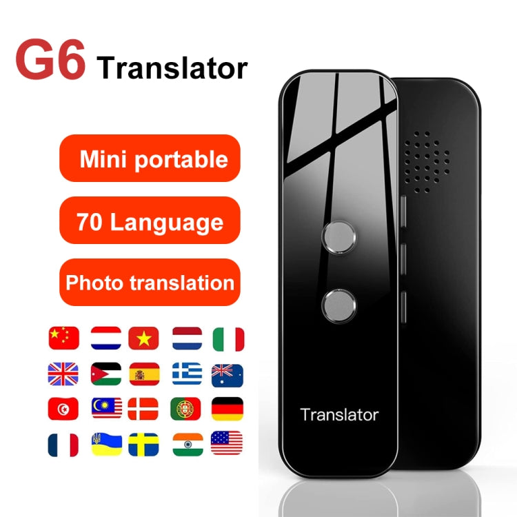 G6 Portable Instant Real Time Voice Translator Multi Language Voice Personal Travel Assistant Translator(Gray) -  by PMC Jewellery | Online Shopping South Africa | PMC Jewellery