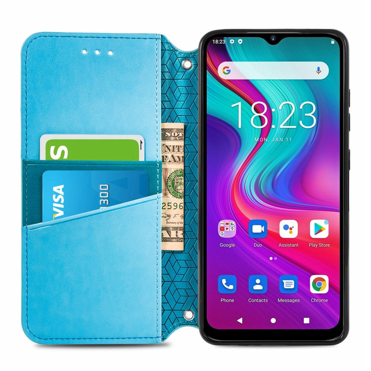 For Doogee X96 Pro Blooming Mandala Embossed Pattern Magnetic Horizontal Flip Leather Case with Holder & Card Slots & Wallet(Blue) - More Brand by PMC Jewellery | Online Shopping South Africa | PMC Jewellery | Buy Now Pay Later Mobicred