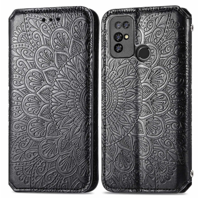 For Doogee X96 Pro Blooming Mandala Embossed Pattern Magnetic Horizontal Flip Leather Case with Holder & Card Slots & Wallet(Black) - More Brand by PMC Jewellery | Online Shopping South Africa | PMC Jewellery | Buy Now Pay Later Mobicred