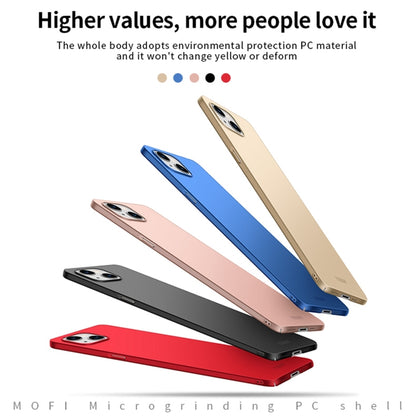 For iPhone 13 MOFI Frosted PC Ultra-thin Hard Case(Gold) - iPhone 13 Cases by MOFI | Online Shopping South Africa | PMC Jewellery