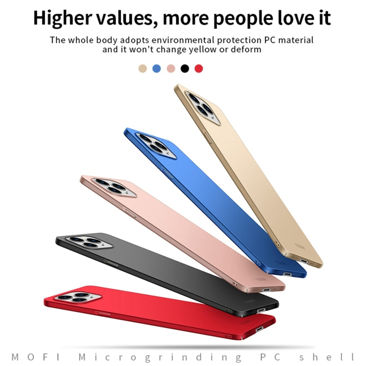 For iPhone 13 Pro MOFI Frosted PC Ultra-thin Hard Case(Gold) - free shipping - PMC TechLife - Order now!