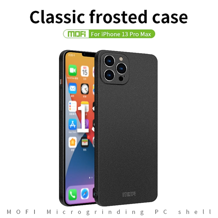 For iPhone 13 Pro Max MOFI Fandun Series Frosted PC Ultra-thin All-inclusive Protective Case (Blue) - iPhone 13 Pro Max Cases by MOFI | Online Shopping South Africa | PMC Jewellery