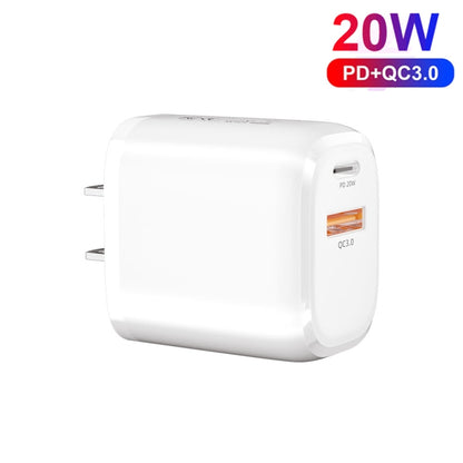 CS-20W Mini Portable PD3.0 + QC3.0 Dual Ports Fast Charger(US Plug) - USB Charger by PMC Jewellery | Online Shopping South Africa | PMC Jewellery | Buy Now Pay Later Mobicred