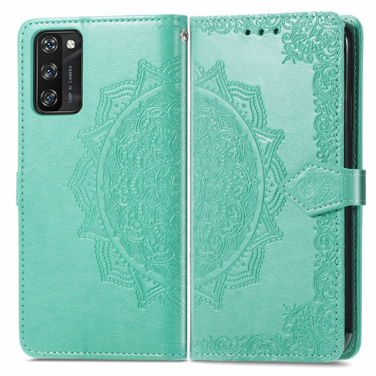 For Blackview A100 Mandala Embossing Pattern Horizontal Flip Leather Case with Holder & Card Slots & Wallet & Lanyard(Green) - More Brand by PMC Jewellery | Online Shopping South Africa | PMC Jewellery | Buy Now Pay Later Mobicred