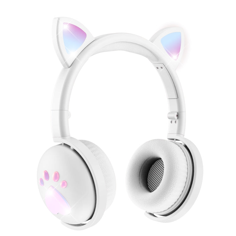 BK9 HiFi 7.1 Surround Sound Cat Claw Luminous Cat Ear Bluetooth Gaming Headset with Mic(White) - Multimedia Headset by PMC Jewellery | Online Shopping South Africa | PMC Jewellery | Buy Now Pay Later Mobicred