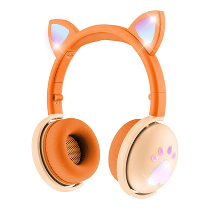 BK9 HiFi 7.1 Surround Sound Cat Claw Luminous Cat Ear Bluetooth Gaming Headset with Mic(Orange) - Multimedia Headset by PMC Jewellery | Online Shopping South Africa | PMC Jewellery | Buy Now Pay Later Mobicred