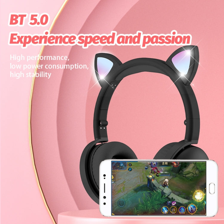 BK9 HiFi 7.1 Surround Sound Cat Claw Luminous Cat Ear Bluetooth Gaming Headset with Mic(Black) - Multimedia Headset by PMC Jewellery | Online Shopping South Africa | PMC Jewellery | Buy Now Pay Later Mobicred