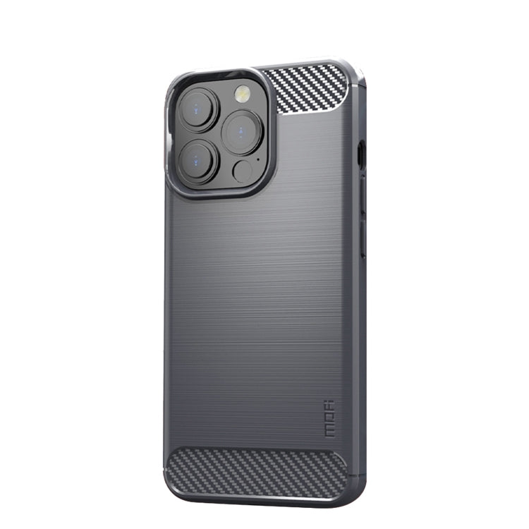 For iPhone 13 Pro Max MOFI Gentleness Series Brushed Texture Carbon Fiber Soft TPU Case  (Gray) - iPhone 13 Pro Max Cases by MOFI | Online Shopping South Africa | PMC TechLife | Buy Now Pay Later Mobicred