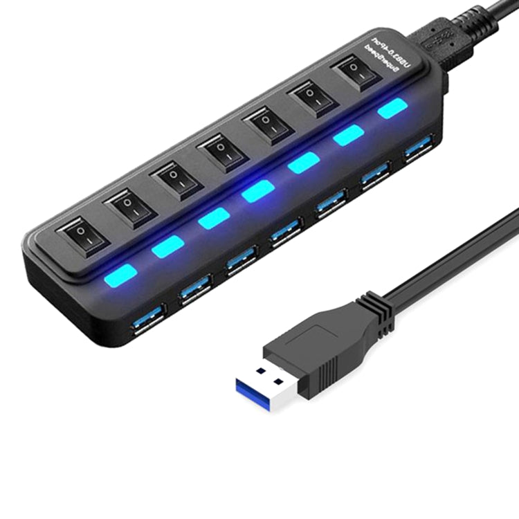 7 Ports USB 3.0 HUB Independent Switching Splitter - USB 3.0 HUB by PMC Jewellery | Online Shopping South Africa | PMC Jewellery | Buy Now Pay Later Mobicred