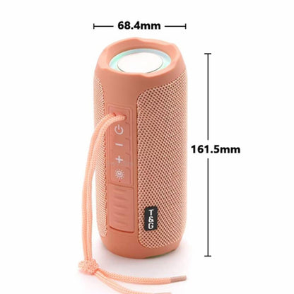 T&G TG227 Outdoor Portable Waterproof Bluetooth Music Speaker with LED Support FM / TF / USB(Pink) - Desktop Speaker by T&G | Online Shopping South Africa | PMC Jewellery | Buy Now Pay Later Mobicred