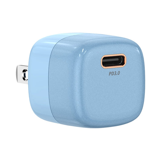 ENKAY APQ-011 Mini PD 20W USB-C / Type-C Port Fast Charger, US Plug(Blue) - USB Charger by ENKAY | Online Shopping South Africa | PMC Jewellery | Buy Now Pay Later Mobicred