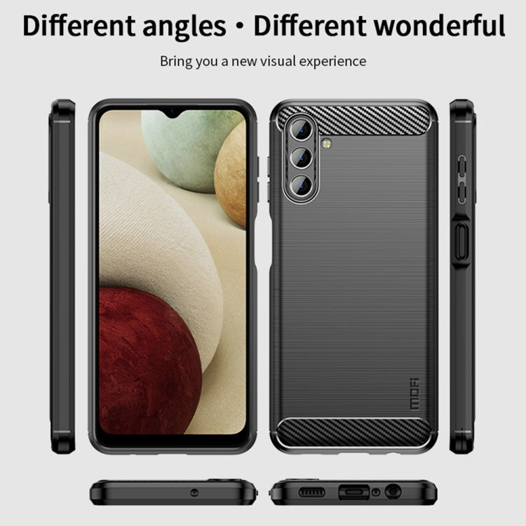 For Samsung Galaxy A13 5G MOFI Gentleness Series Brushed Texture Carbon Fiber Soft TPU Case(Gray) - Galaxy Phone Cases by MOFI | Online Shopping South Africa | PMC Jewellery | Buy Now Pay Later Mobicred