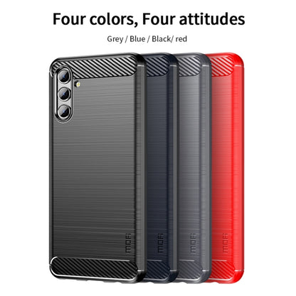 For Samsung Galaxy A13 5G MOFI Gentleness Series Brushed Texture Carbon Fiber Soft TPU Case(Gray) - Galaxy Phone Cases by MOFI | Online Shopping South Africa | PMC Jewellery | Buy Now Pay Later Mobicred