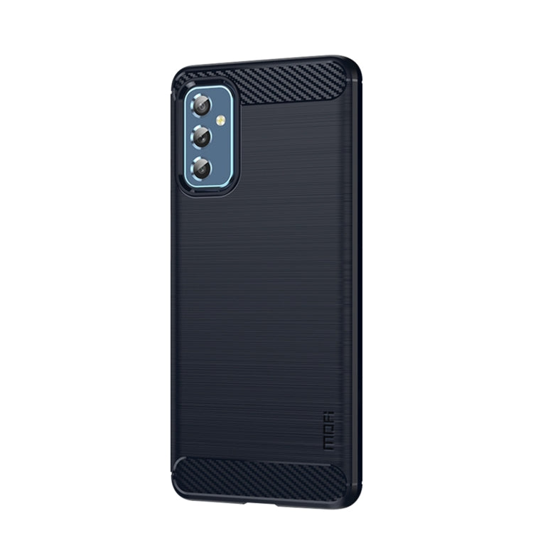 For Samsung Galaxy M52 5G MOFI Gentleness Series Brushed Texture Carbon Fiber Soft TPU Case(Blue) - Galaxy Phone Cases by MOFI | Online Shopping South Africa | PMC Jewellery | Buy Now Pay Later Mobicred