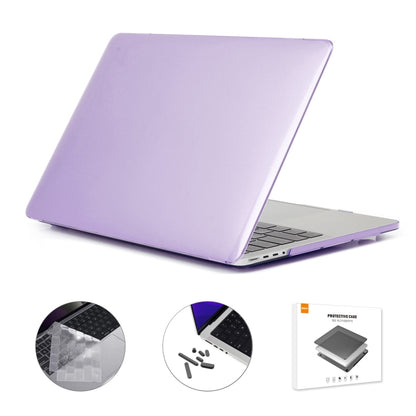 ENKAY Hat-Prince 3 in 1 Crystal Laptop Protective Case + TPU Keyboard Film + Anti-dust Plugs Set for MacBook Pro 16.2 inch A2485 2021/A2880 2023, Version:US Version(Purple) - MacBook Pro Cases by ENKAY | Online Shopping South Africa | PMC Jewellery | Buy Now Pay Later Mobicred