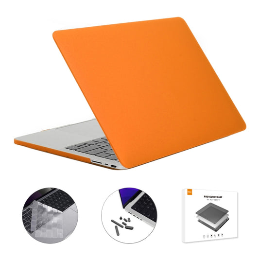 ENKAY Hat-Prince 3 in 1 Matte Laptop Protective Case + TPU Keyboard Film + Anti-dust Plugs Set for MacBook Pro 14.2 inch A2442 2021/A2779 2023, Version:EU Version(Orange) - MacBook Pro Cases by ENKAY | Online Shopping South Africa | PMC Jewellery | Buy Now Pay Later Mobicred