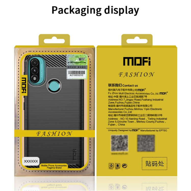 For Motorola Moto G Pure 2021 MOFI Gentleness Series Brushed Texture Carbon Fiber Soft TPU Case(Gray) - Motorola Cases by MOFI | Online Shopping South Africa | PMC Jewellery