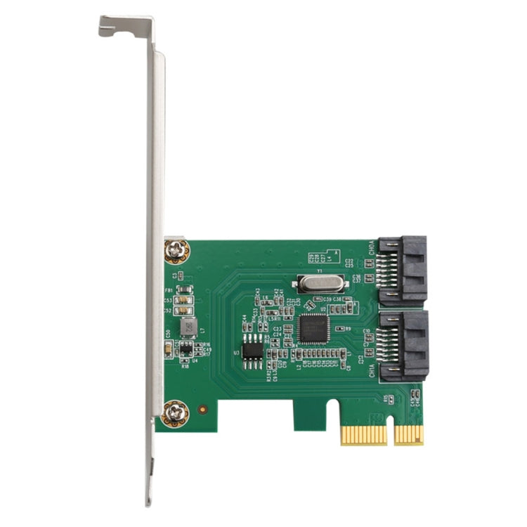 ASM1061 Pci-e2.0 X1 to 2-port SATA 3.0 Adapter Card - Add-on Cards by PMC Jewellery | Online Shopping South Africa | PMC Jewellery | Buy Now Pay Later Mobicred