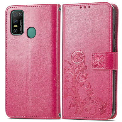 For Doogee N30 Four-leaf Clasp Embossed Buckle Mobile Phone Protection Leather Case(Magenta) - More Brand by PMC Jewellery | Online Shopping South Africa | PMC Jewellery | Buy Now Pay Later Mobicred