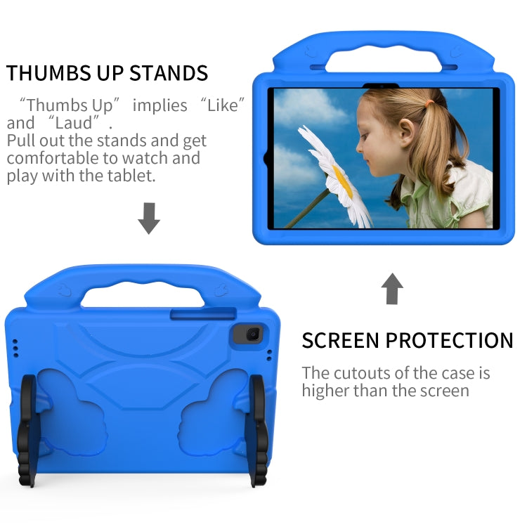 For Samsung Galaxy Tab A8 10.5 2021 X200 / X205 Thumb Bracket EVA Shockproof Tablet Case(Blue) - free shipping - PMC TechLife - Order now!