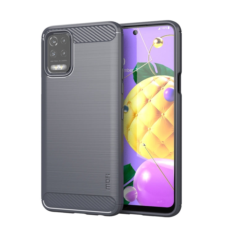 For LG K52 / K62 / K62+ / Q52 / Q62  MOFI Gentleness Brushed Carbon Fiber Soft TPU Case(Gray) - LG by MOFI | Online Shopping South Africa | PMC Jewellery | Buy Now Pay Later Mobicred