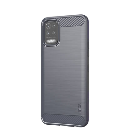 For LG K52 / K62 / K62+ / Q52 / Q62  MOFI Gentleness Brushed Carbon Fiber Soft TPU Case(Gray) - LG by MOFI | Online Shopping South Africa | PMC Jewellery | Buy Now Pay Later Mobicred