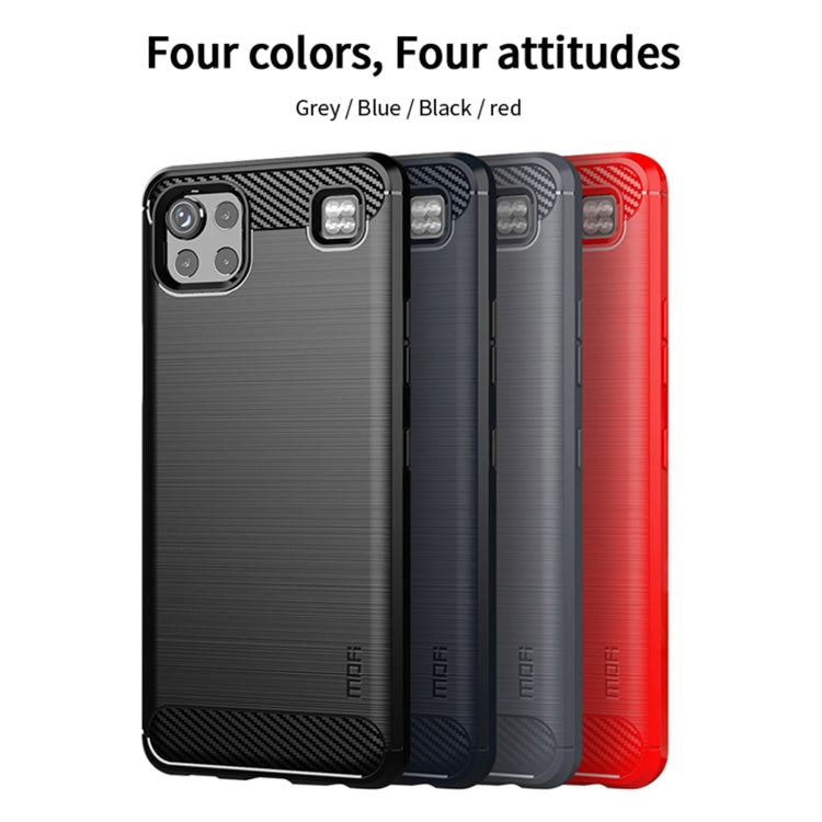 For LG K92 MOFI Gentleness Brushed Carbon Fiber Soft TPU Case(Black) - LG Cases by MOFI | Online Shopping South Africa | PMC TechLife | Buy Now Pay Later Mobicred