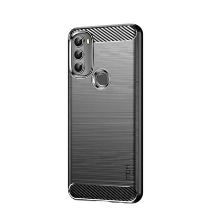 For Motorola Moto G71 5G MOFI Gentleness Brushed Carbon Fiber Soft TPU Case(Black) - Motorola Cases by MOFI | Online Shopping South Africa | PMC Jewellery | Buy Now Pay Later Mobicred