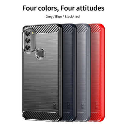 For Motorola Moto G71 5G MOFI Gentleness Brushed Carbon Fiber Soft TPU Case(Black) - Motorola Cases by MOFI | Online Shopping South Africa | PMC Jewellery | Buy Now Pay Later Mobicred