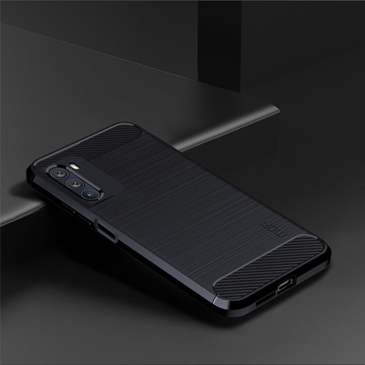 For Motorola Moto G200 5G / Edge S30 MOFI Gentleness Brushed Carbon Fiber Soft TPU Case(Blue) - Motorola Cases by MOFI | Online Shopping South Africa | PMC Jewellery | Buy Now Pay Later Mobicred