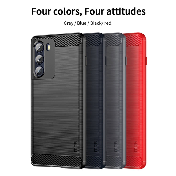 For Motorola Moto G200 5G / Edge S30 MOFI Gentleness Brushed Carbon Fiber Soft TPU Case(Gray) - Motorola Cases by MOFI | Online Shopping South Africa | PMC Jewellery