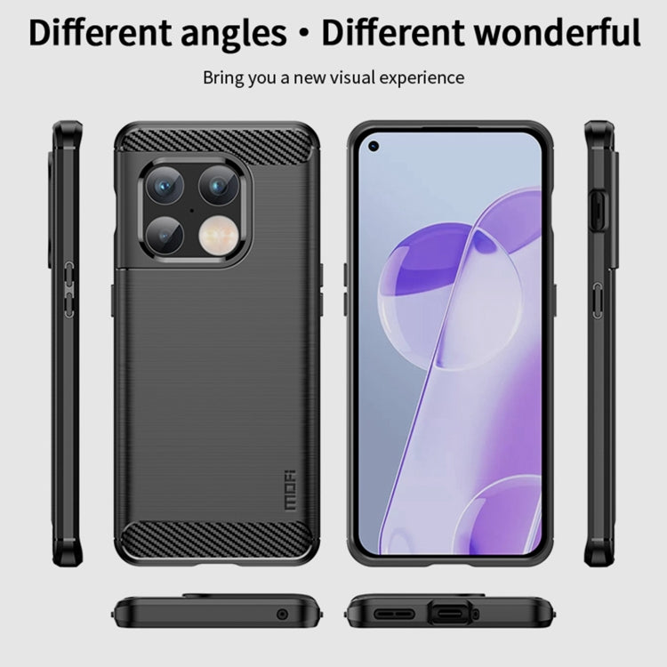 For OnePlus 10 Pro 5G MOFI Gentleness Brushed Carbon Fiber Soft TPU Case(Blue) - OnePlus Cases by MOFI | Online Shopping South Africa | PMC TechLife | Buy Now Pay Later Mobicred