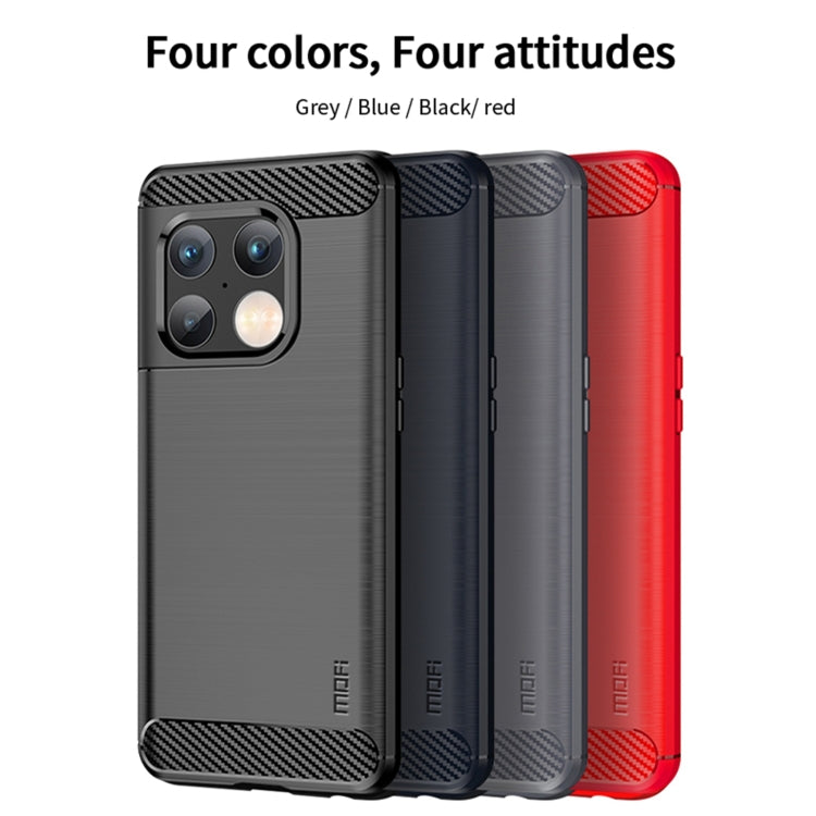 For OnePlus 10 Pro 5G MOFI Gentleness Brushed Carbon Fiber Soft TPU Case(Blue) - OnePlus Cases by MOFI | Online Shopping South Africa | PMC TechLife | Buy Now Pay Later Mobicred