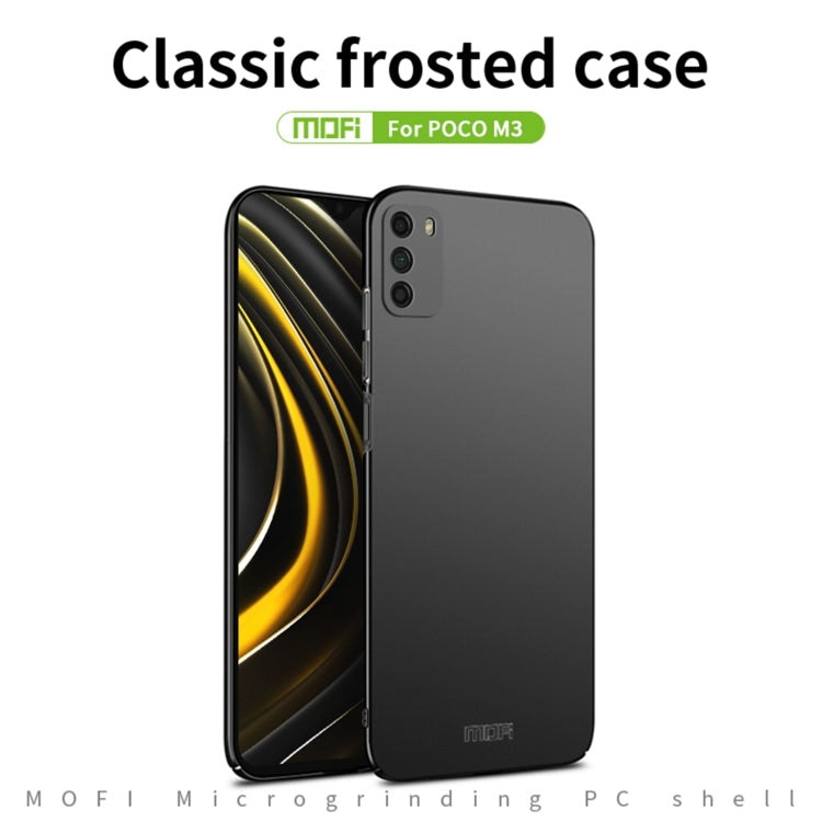 For Xiaomi Poco M3 / Redmi 9T MOFI Frosted PC Ultra-thin Hard Case(Blue) - Xiaomi Cases by MOFI | Online Shopping South Africa | PMC Jewellery