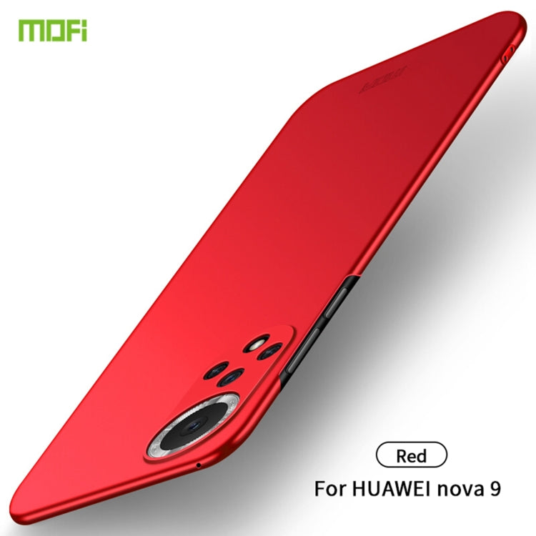 For Huawei Nova 9 MOFI Frosted PC Ultra-thin Hard Phone Case(Red) - Huawei Cases by MOFI | Online Shopping South Africa | PMC Jewellery