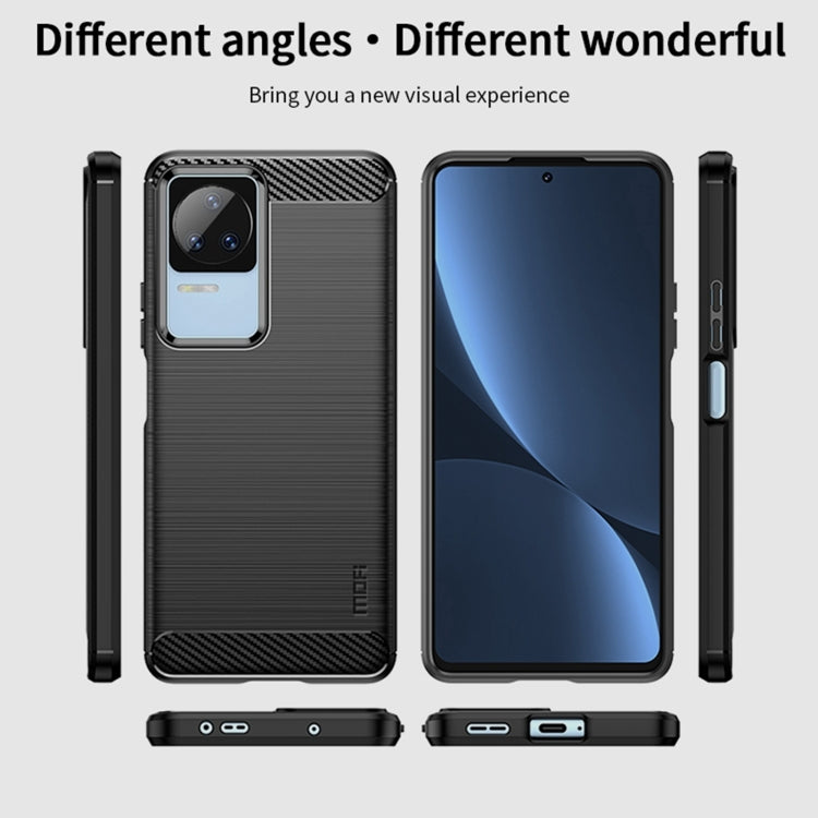For Xiaomi Redmi K40S MOFI Gentleness Brushed Carbon Fiber Soft TPU Case(Black) - Xiaomi Cases by MOFI | Online Shopping South Africa | PMC TechLife | Buy Now Pay Later Mobicred