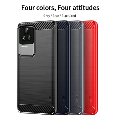 For Xiaomi Redmi K50 / K50 Pro MOFI Gentleness Brushed Carbon Fiber Soft TPU Case(Blue) - Xiaomi Cases by MOFI | Online Shopping South Africa | PMC Jewellery | Buy Now Pay Later Mobicred