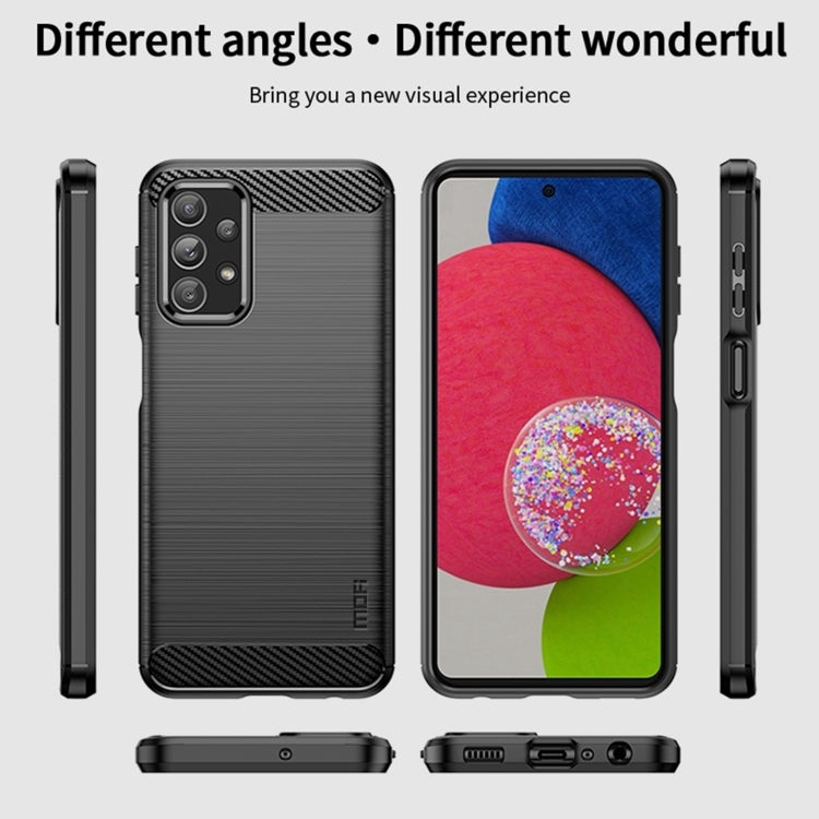 For Samsung Galaxy A23 / M23 / F23 MOFI Gentleness Series Brushed Texture Carbon Fiber Soft TPU Case(Gray) - Galaxy Phone Cases by MOFI | Online Shopping South Africa | PMC Jewellery