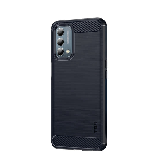 For Oneplus Nord N200 5G MOFI Gentleness Series Brushed Texture Carbon Fiber Soft TPU Phone Case(Blue) - OnePlus Cases by MOFI | Online Shopping South Africa | PMC Jewellery