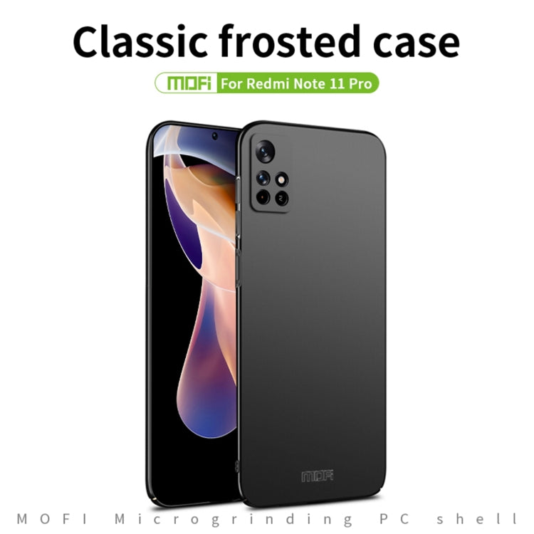 For Xiaomi Redmi Note 11 Pro 5G / Note 11 Pro+ 5G MOFI Frosted PC Ultra-thin Hard  Phone Case(Blue) - Xiaomi Cases by MOFI | Online Shopping South Africa | PMC Jewellery