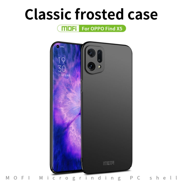 For OPPO Find X5 MOFI Frosted PC Ultra-thin Hard Case(Black) - OPPO Cases by MOFI | Online Shopping South Africa | PMC TechLife