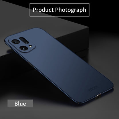 For OPPO Find X5 MOFI Frosted PC Ultra-thin Hard Case(Blue) - OPPO Cases by MOFI | Online Shopping South Africa | PMC Jewellery