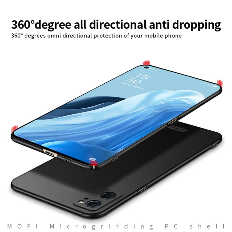 For OPPO Reno7 4G / F21 Pro 4G MOFI Frosted PC Ultra-thin Hard Case(Blue) - free shipping - PMC TechLife - Order now!