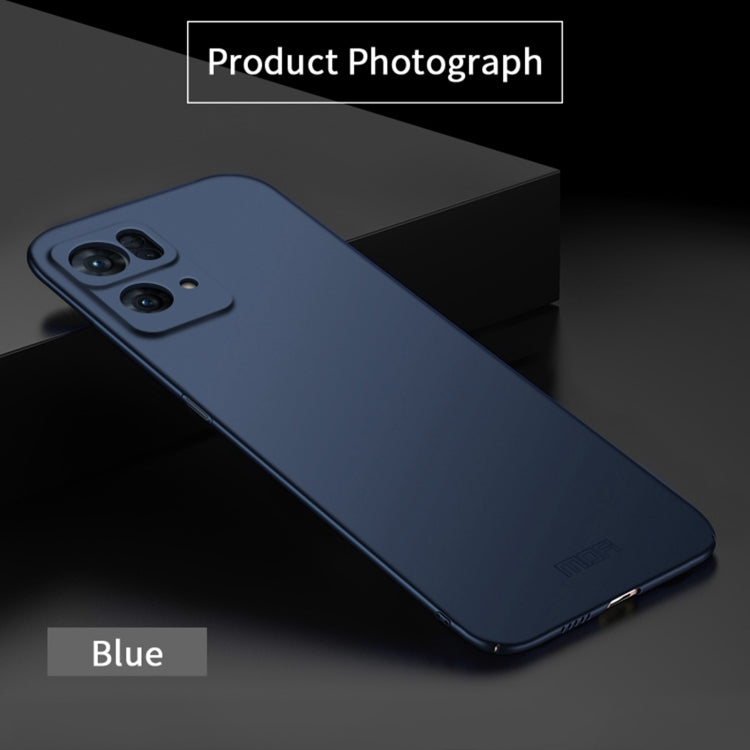 For OPPO Reno7 Pro MOFI Frosted PC Ultra-thin Hard Case(Blue) - free shipping - PMC TechLife - Order now!