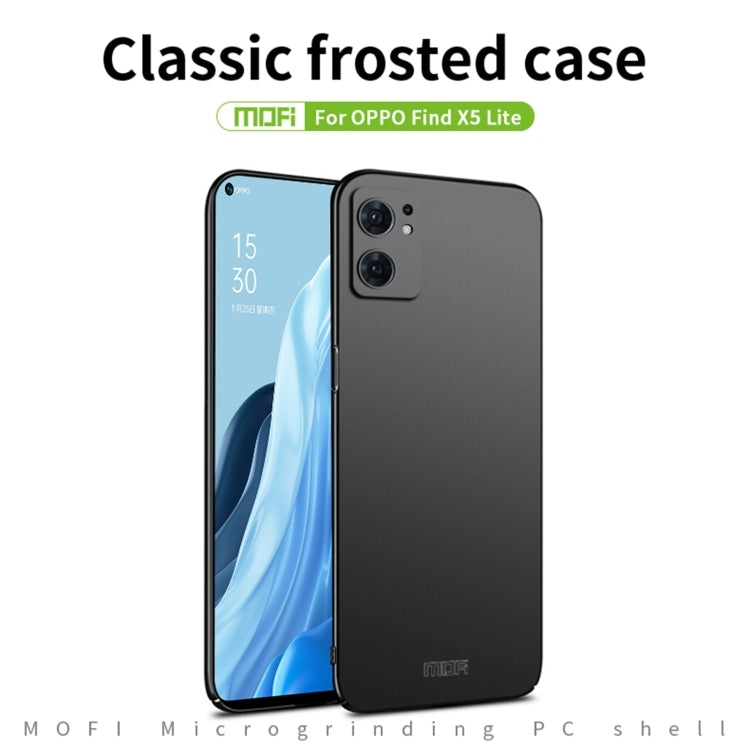 For OPPO Find X5 MOFI Frosted PC Ultra-thin Hard Case(Black) - OPPO Cases by MOFI | Online Shopping South Africa | PMC Jewellery