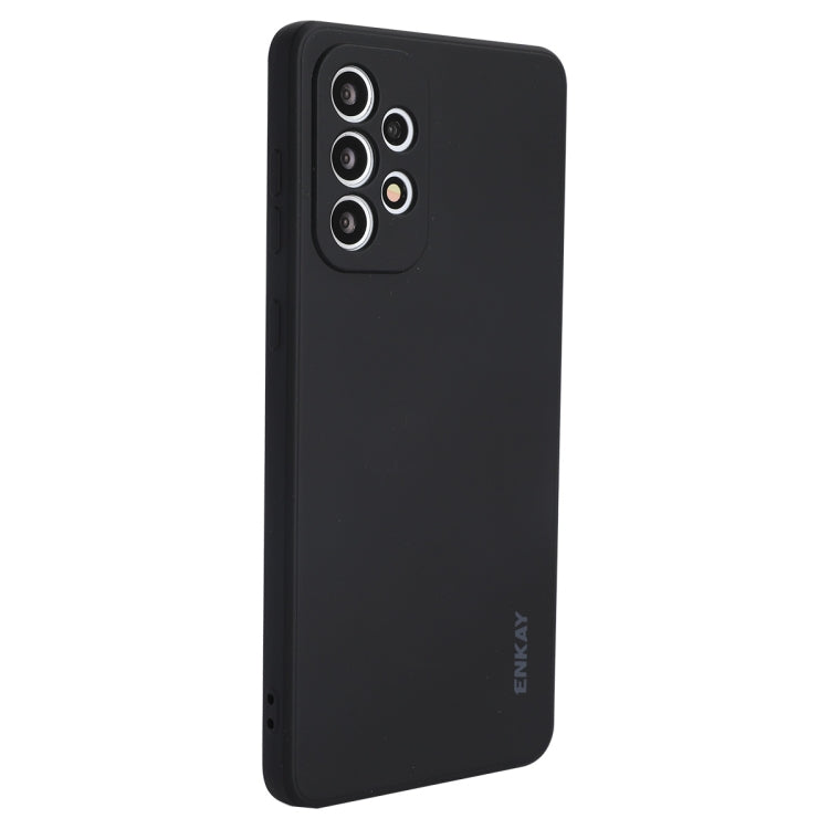 For Samsung Galaxy A73 5G ENKAY Liquid Silicone Soft Shockproof Phone Case(Black) - Galaxy Phone Cases by ENKAY | Online Shopping South Africa | PMC Jewellery